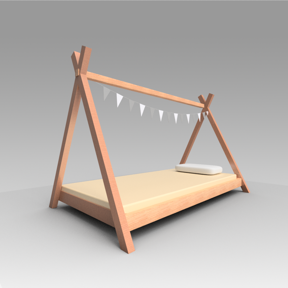 Tent Bed - Little Helio hand crafted kids furniture and wardrobe