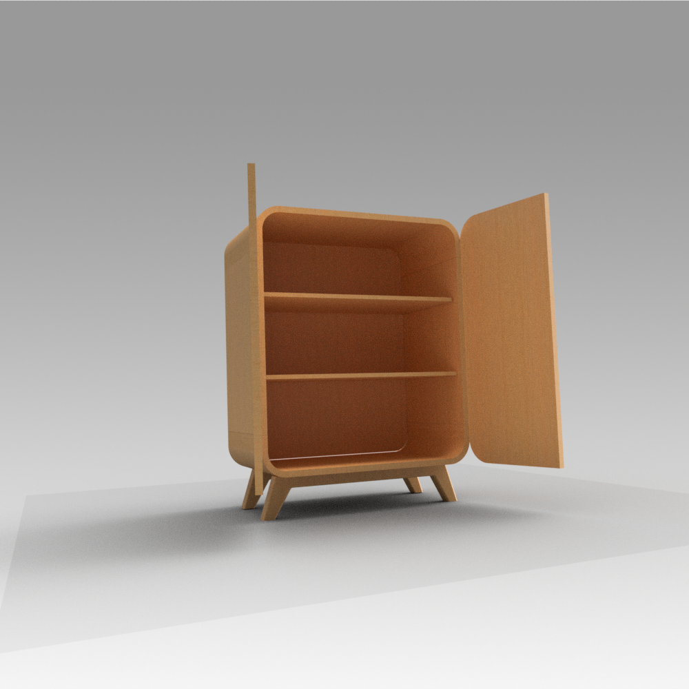 Short Hue Cabinet - Little Helio hand crafted kids furniture and wardrobe